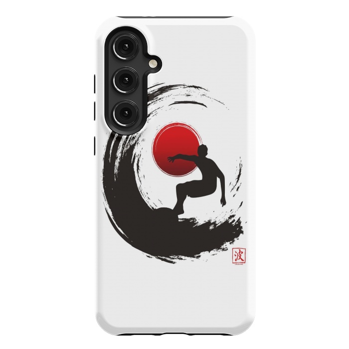 Galaxy S24 Plus StrongFit Enso Surf Japanese black by LM2Kone