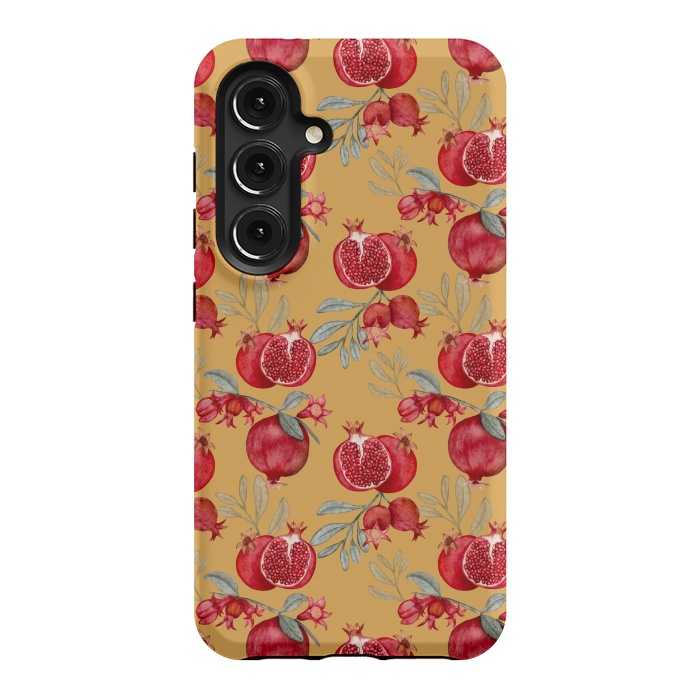 Galaxy S24 StrongFit Red fruits, yellow by Flowery Stories