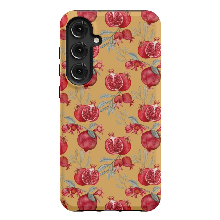 Galaxy S24 Plus StrongFit Red fruits, yellow by Flowery Stories