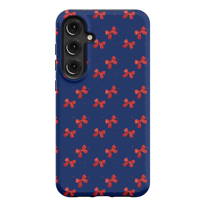 Galaxy S24 Plus StrongFit Navy bows by Flowery Stories