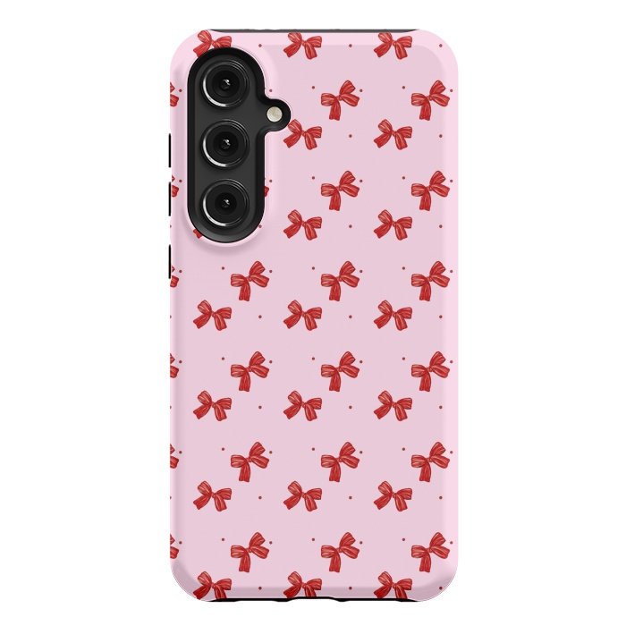 Galaxy S24 Plus StrongFit Pink bows by Flowery Stories