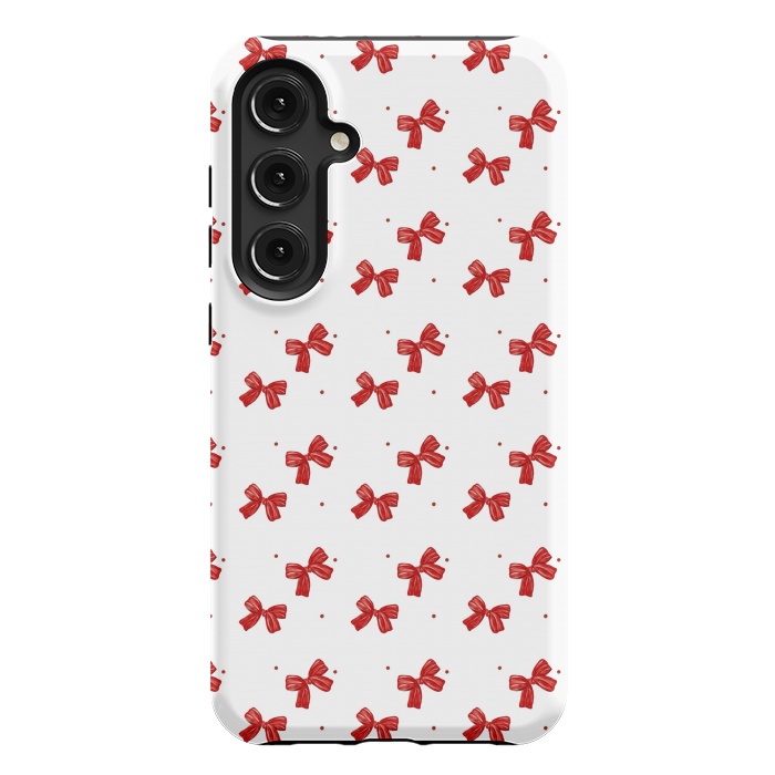 Galaxy S24 Plus StrongFit White bows by Flowery Stories