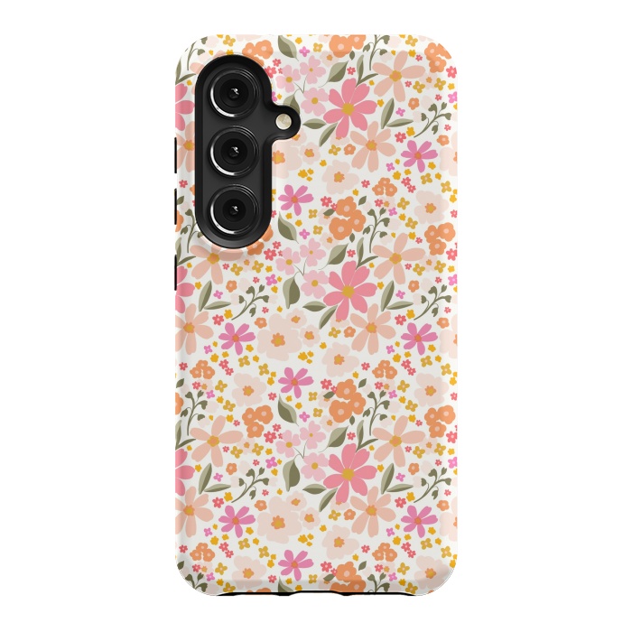 Galaxy S24 StrongFit Flowers white by Flowery Stories