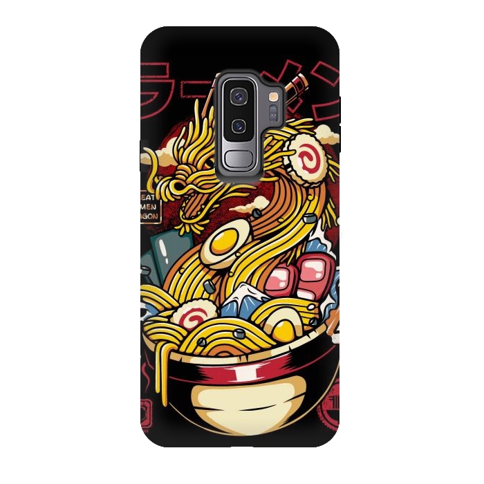 Galaxy S9 plus StrongFit Great Ramen Dragon Japanese by LM2Kone