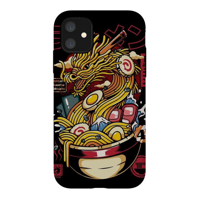 iPhone 11 StrongFit Great Ramen Dragon Japanese by LM2Kone