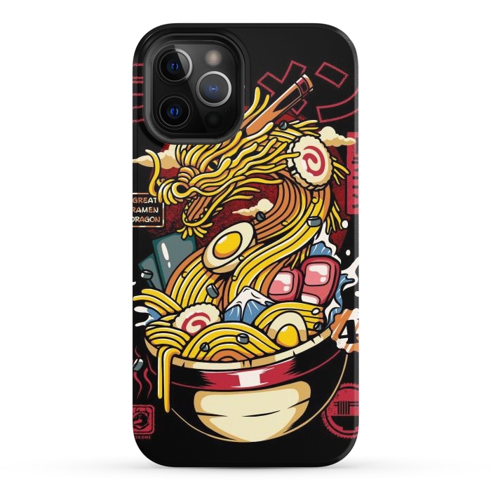 iPhone 12 Pro StrongFit Great Ramen Dragon Japanese by LM2Kone
