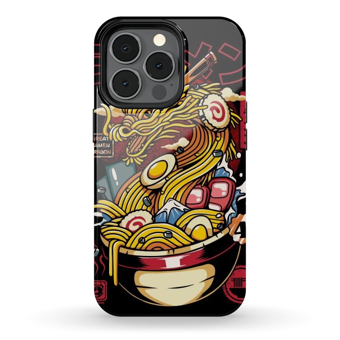 iPhone 13 pro StrongFit Great Ramen Dragon Japanese by LM2Kone