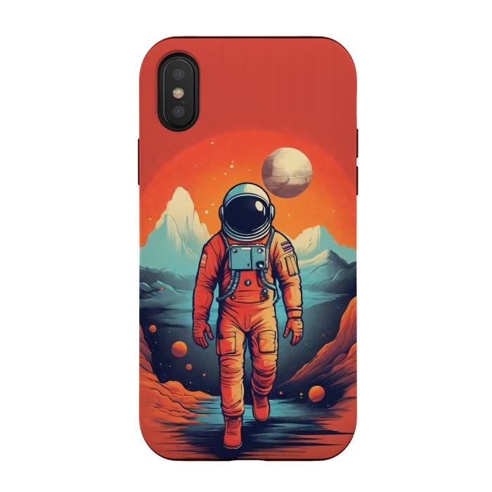 iPhone Xs / X StrongFit Solitude Astronaut by JohnnyVillas