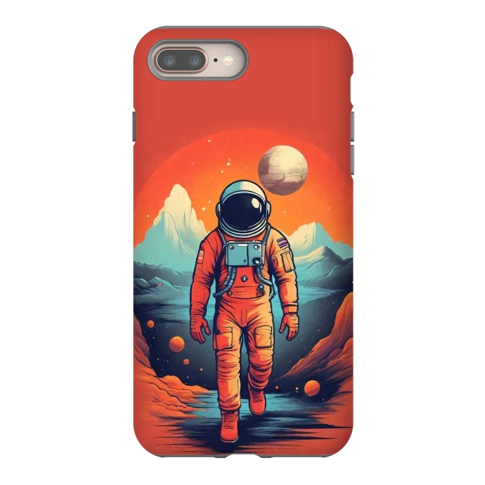 iPhone 8 plus StrongFit Solitude Astronaut by JohnnyVillas