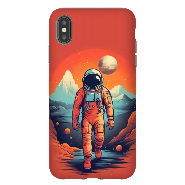 iPhone Xs Max StrongFit Solitude Astronaut by JohnnyVillas
