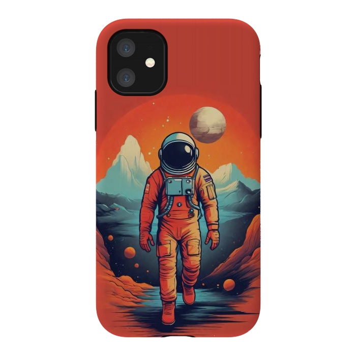 iPhone 11 StrongFit Solitude Astronaut by JohnnyVillas