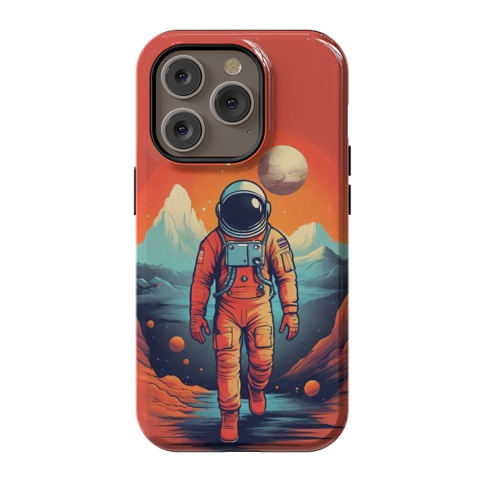 iPhone 14 Pro StrongFit Solitude Astronaut by JohnnyVillas