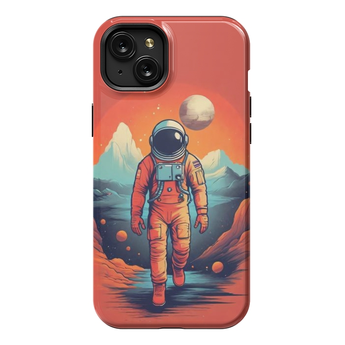 iPhone 15 Plus StrongFit Solitude Astronaut by JohnnyVillas