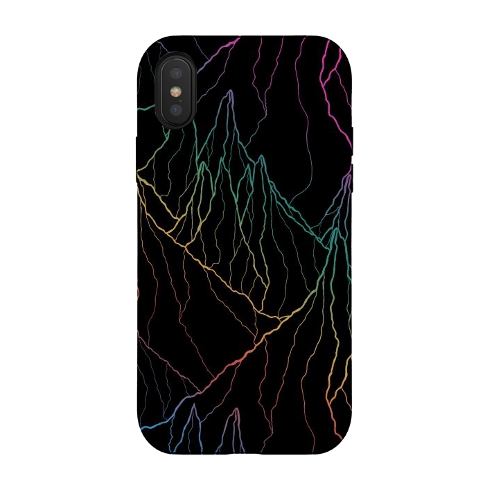 iPhone Xs / X StrongFit Rainbow line peaks by Steve Wade (Swade)