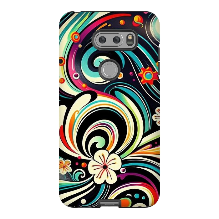 V30 StrongFit Retro Whimsical Floral Pattern by Texnotropio