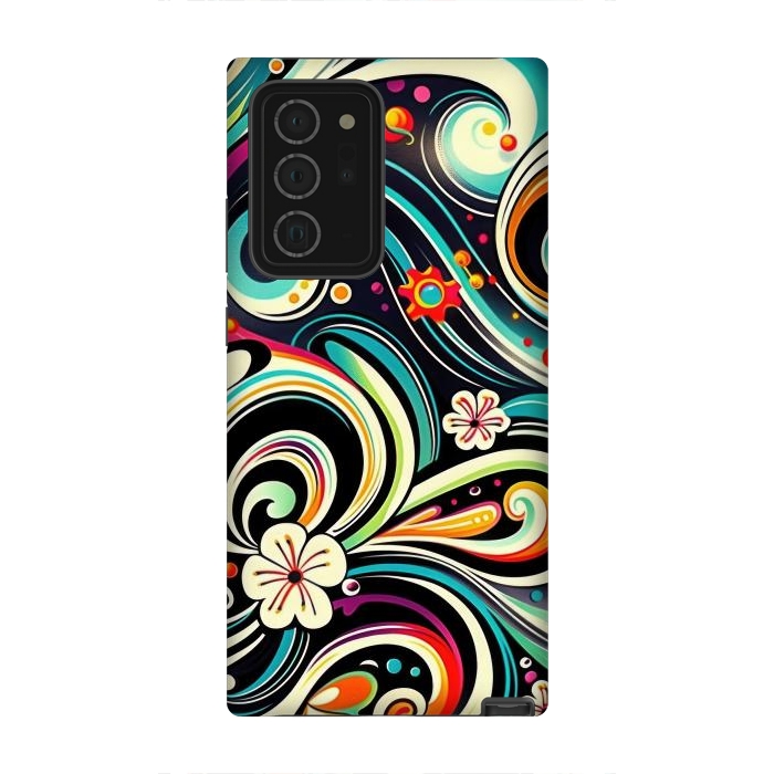 Galaxy Note 20 Ultra StrongFit Retro Whimsical Floral Pattern by Texnotropio