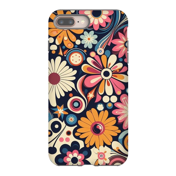 iPhone 8 plus StrongFit 60s Flower Power 1 by JohnnyVillas