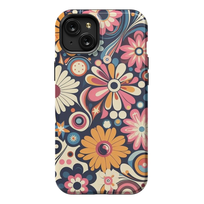 iPhone 15 Plus StrongFit 60s Flower Power 1 by JohnnyVillas