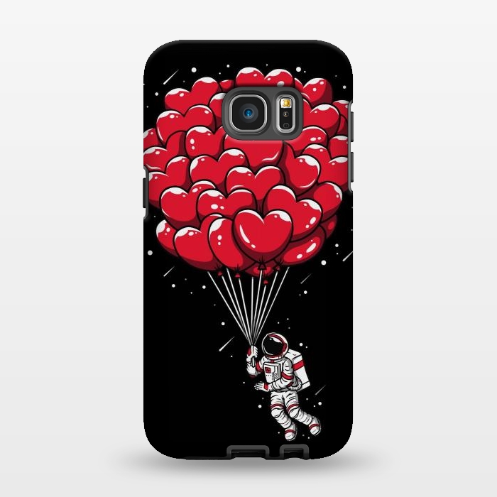 Galaxy S7 EDGE StrongFit Heart Balloon Astronaut by LM2Kone