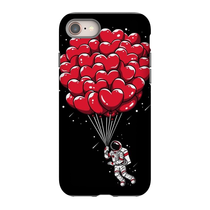 iPhone 8 StrongFit Heart Balloon Astronaut by LM2Kone