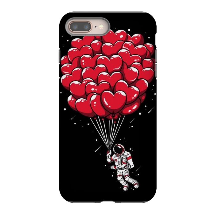 iPhone 8 plus StrongFit Heart Balloon Astronaut by LM2Kone