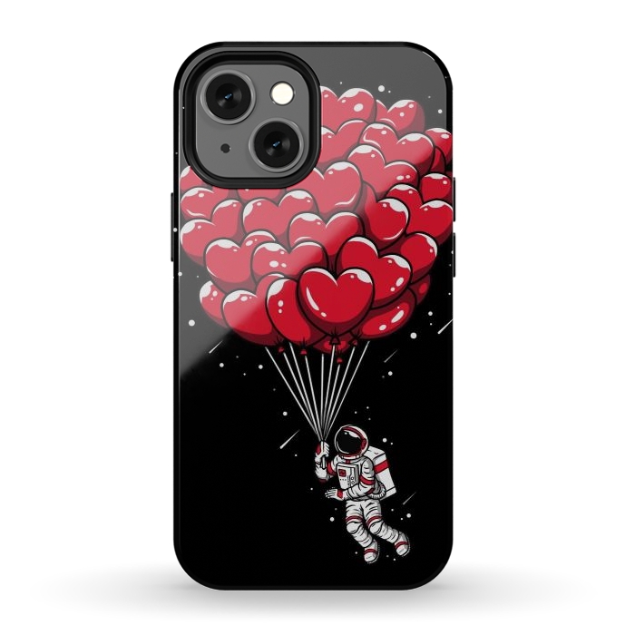 iPhone 12 mini StrongFit Heart Balloon Astronaut by LM2Kone