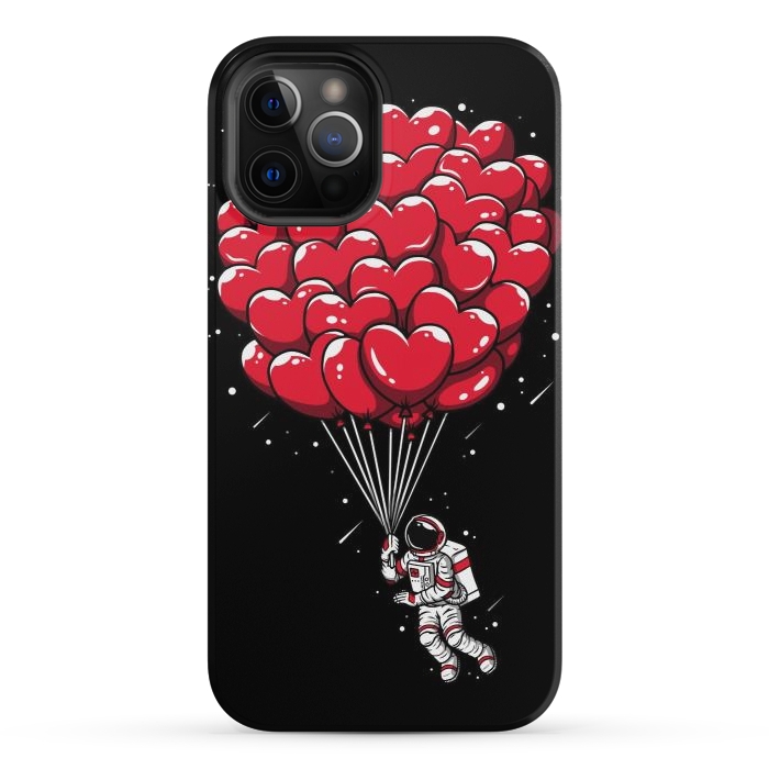 iPhone 12 Pro StrongFit Heart Balloon Astronaut by LM2Kone