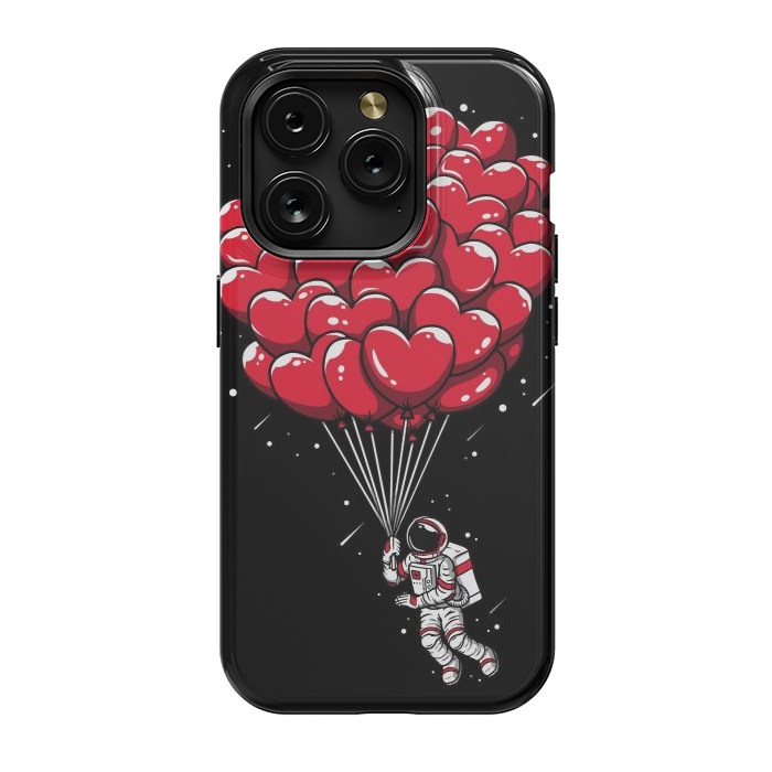 iPhone 15 Pro StrongFit Heart Balloon Astronaut by LM2Kone