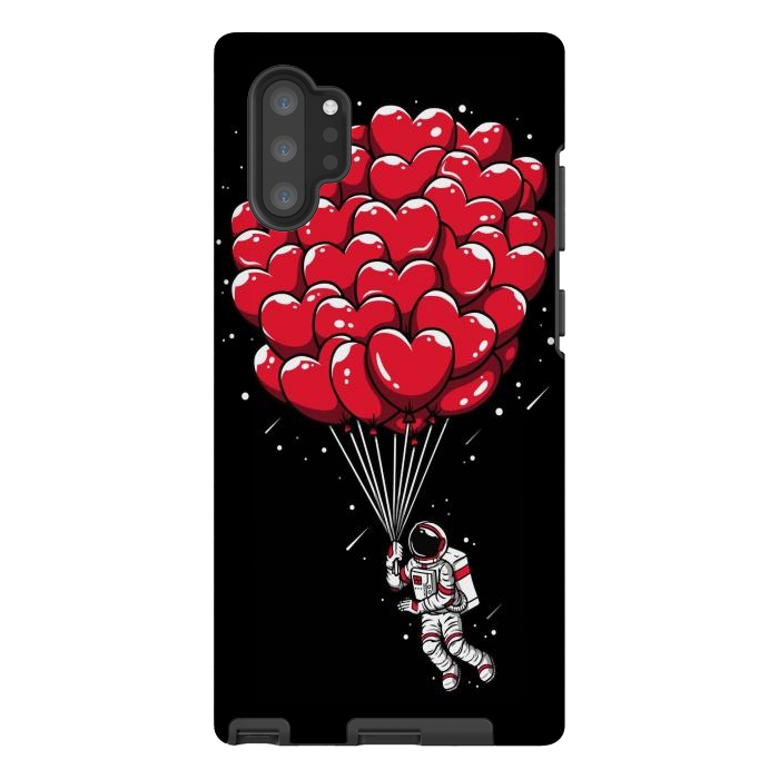 Galaxy Note 10 plus StrongFit Heart Balloon Astronaut by LM2Kone