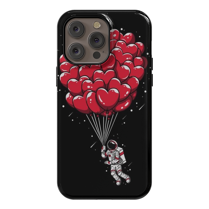iPhone 14 Pro max StrongFit Heart Balloon Astronaut by LM2Kone