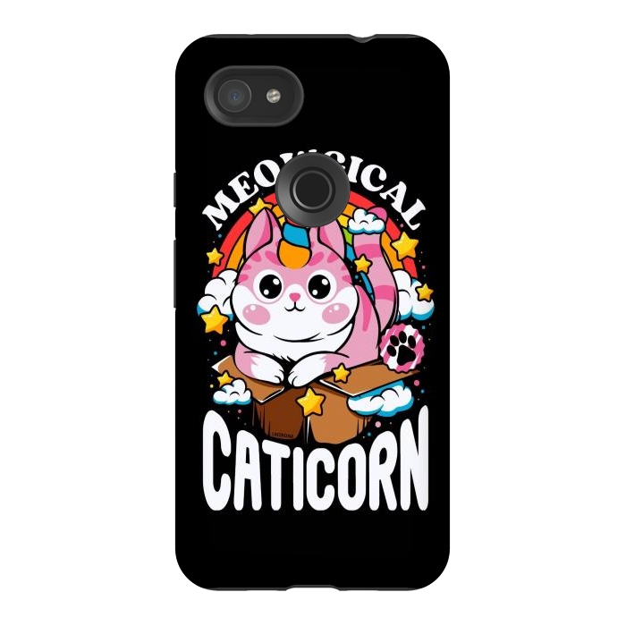 Pixel 3AXL StrongFit Cute Meowgical Caticorn by LM2Kone