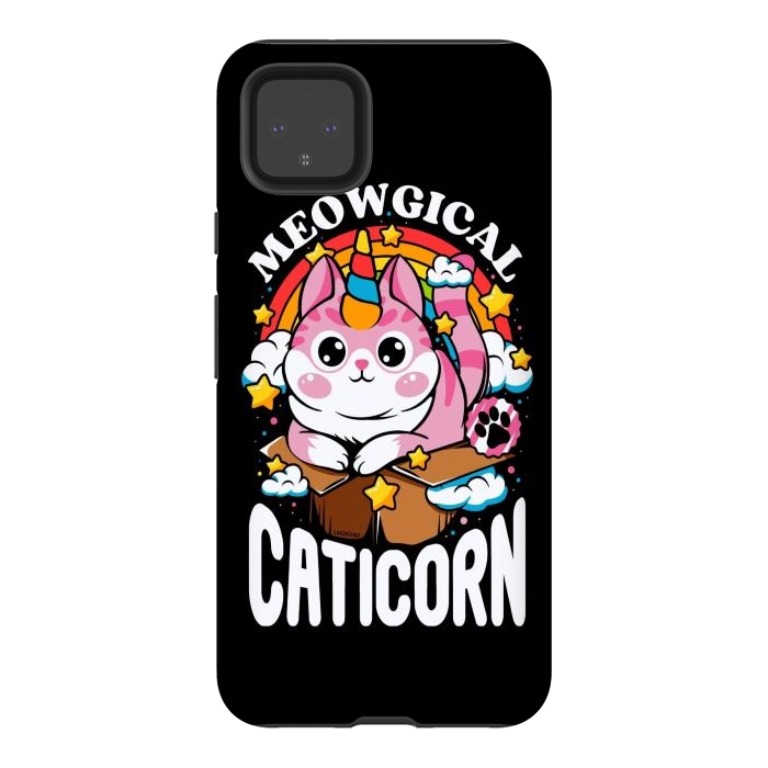 Pixel 4XL StrongFit Cute Meowgical Caticorn by LM2Kone