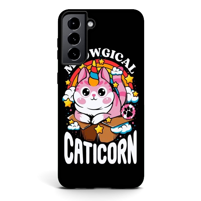 Galaxy S21 plus StrongFit Cute Meowgical Caticorn by LM2Kone