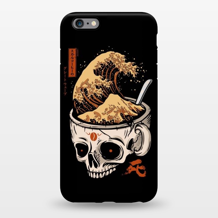 iPhone 6/6s plus StrongFit The Great Wave of Skull Coffee by LM2Kone