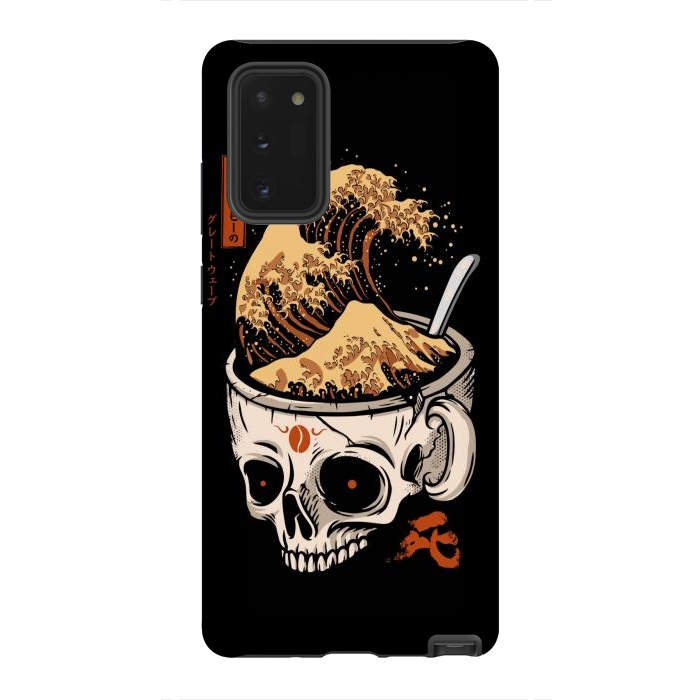 Galaxy Note 20 StrongFit The Great Wave of Skull Coffee by LM2Kone