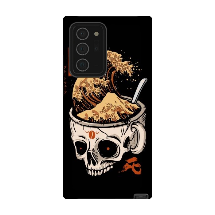 Galaxy Note 20 Ultra StrongFit The Great Wave of Skull Coffee by LM2Kone