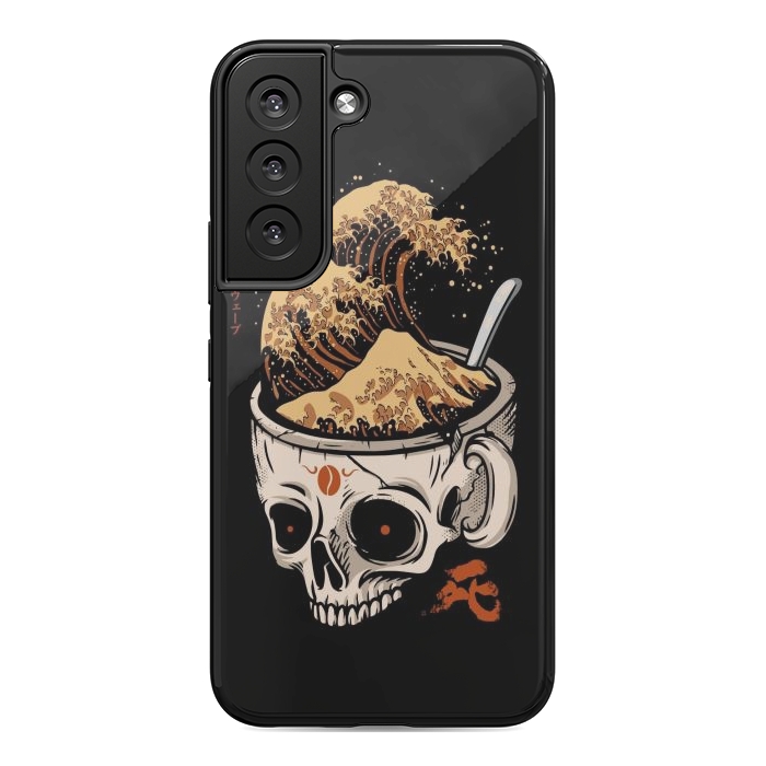 Galaxy S22 StrongFit The Great Wave of Skull Coffee by LM2Kone