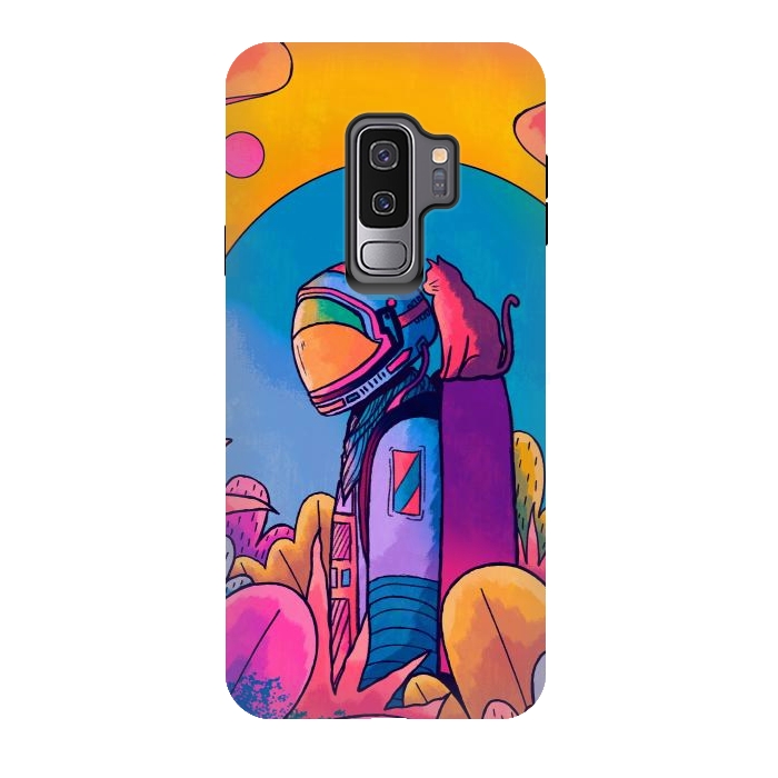 Galaxy S9 plus StrongFit The astronaut and cat by Steve Wade (Swade)