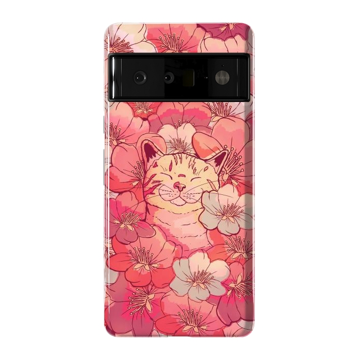 Pixel 6 Pro StrongFit The cherry blossom cat by Steve Wade (Swade)