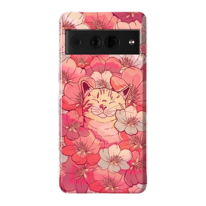 Pixel 7 Pro StrongFit The cherry blossom cat by Steve Wade (Swade)