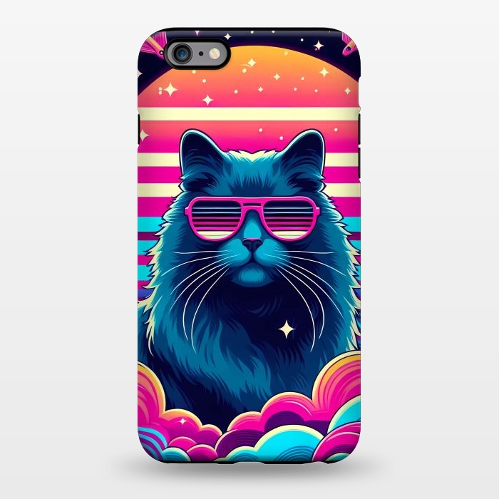 iPhone 6/6s plus StrongFit Neon Cat Punkadelic by JohnnyVillas
