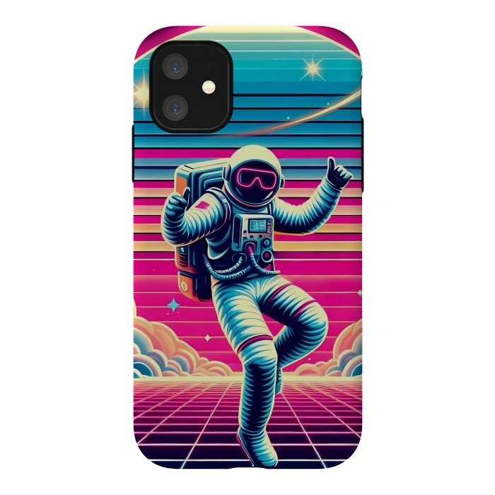iPhone 11 StrongFit Astral Moves in Neon by JohnnyVillas