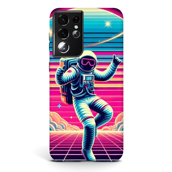 Galaxy S21 ultra StrongFit Astral Moves in Neon by JohnnyVillas