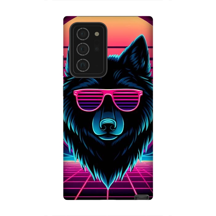 Galaxy Note 20 Ultra StrongFit Neon Black Wolf by JohnnyVillas