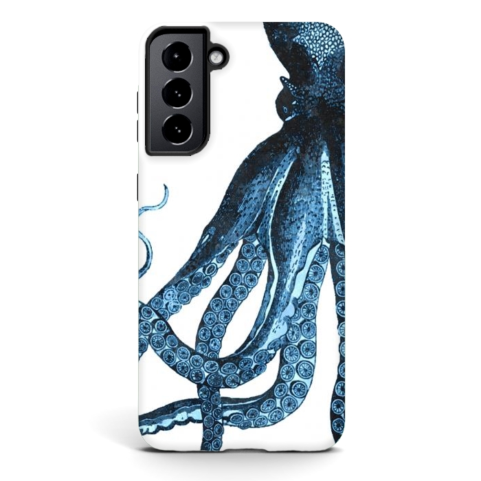 Galaxy S21 StrongFit Blue Octopus Illustration by Alemi