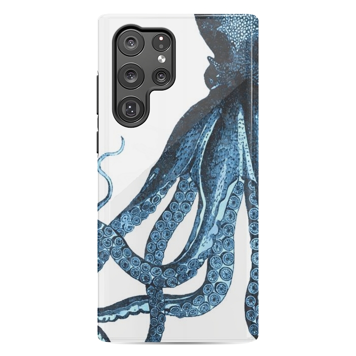 Galaxy S22 Ultra StrongFit Blue Octopus Illustration by Alemi