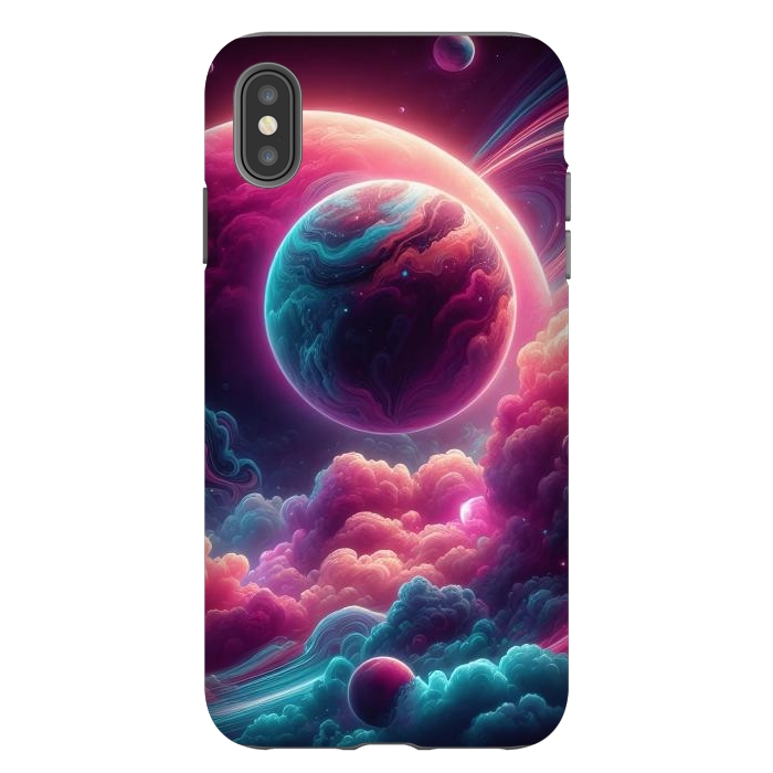 iPhone Xs Max StrongFit Neon Universe by JohnnyVillas