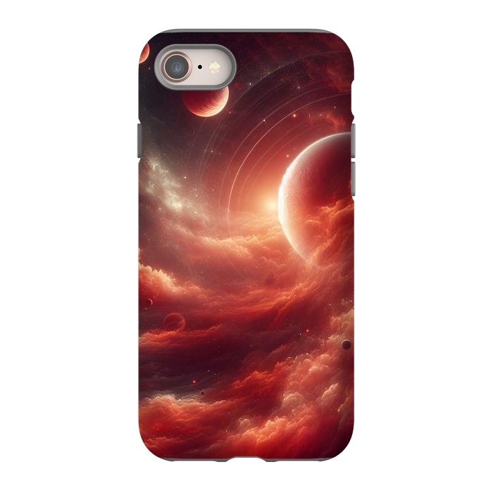 iPhone 8 StrongFit Red Universe by JohnnyVillas
