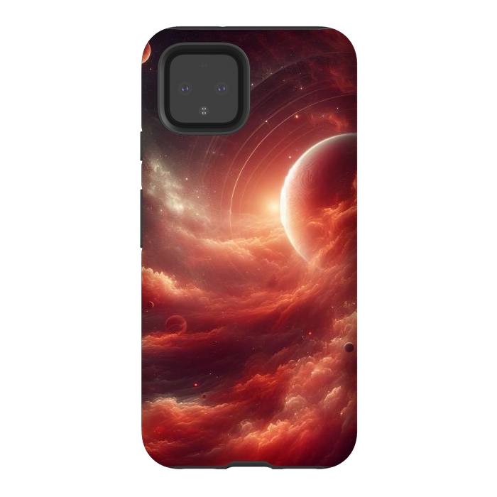 Pixel 4 StrongFit Red Universe by JohnnyVillas