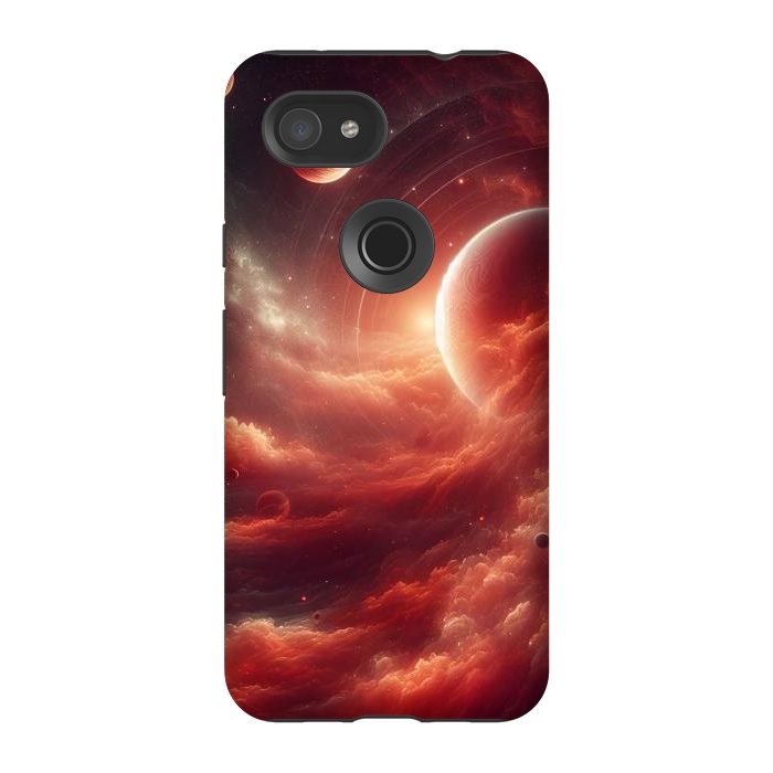 Pixel 3A StrongFit Red Universe by JohnnyVillas